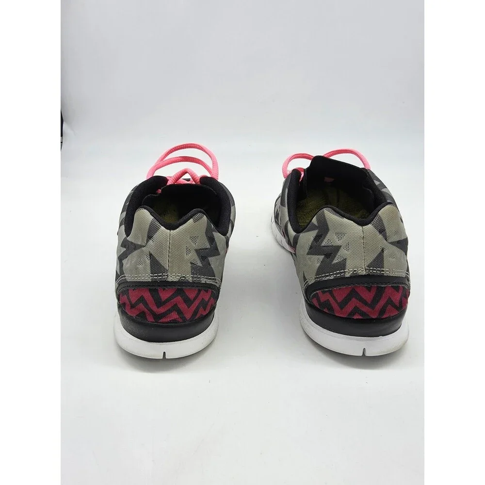Nike Free TR Fit 3 Cross Training Shoes Sz 8 Gray Pink Geometric 555159-003